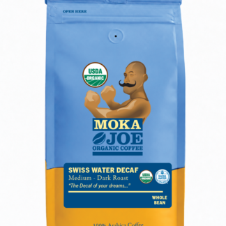 Moka Joe Coffee - Medium, DECAF, Whole Bean, 12 oz.