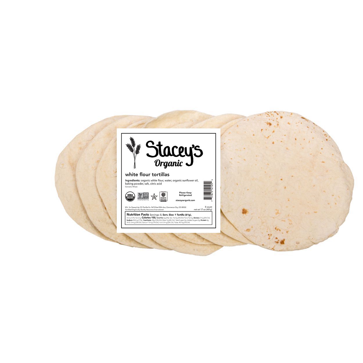 Stacye's Organic Tortillas 8 inch