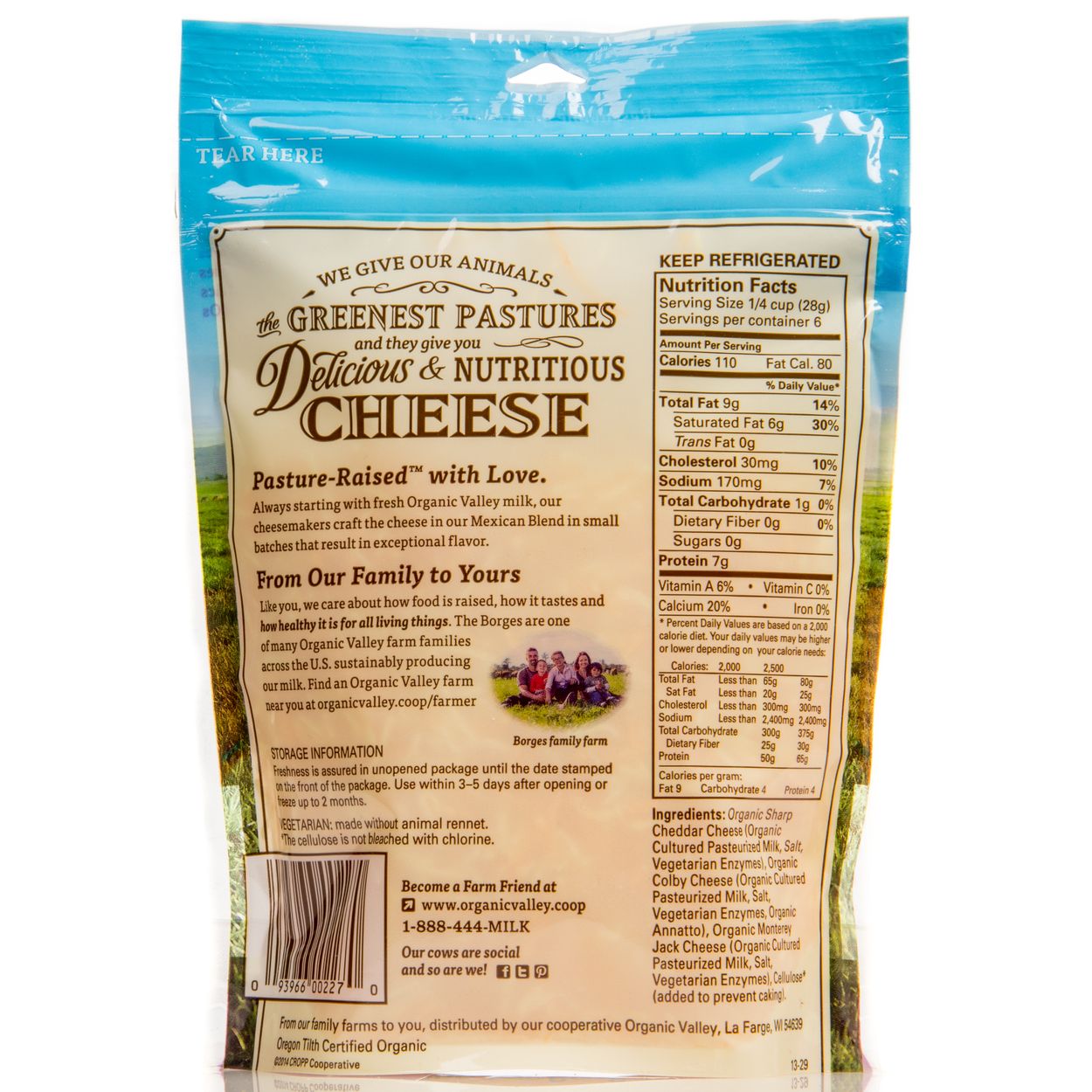 Mexican Blend Cheese Shredded Organic Valley 2